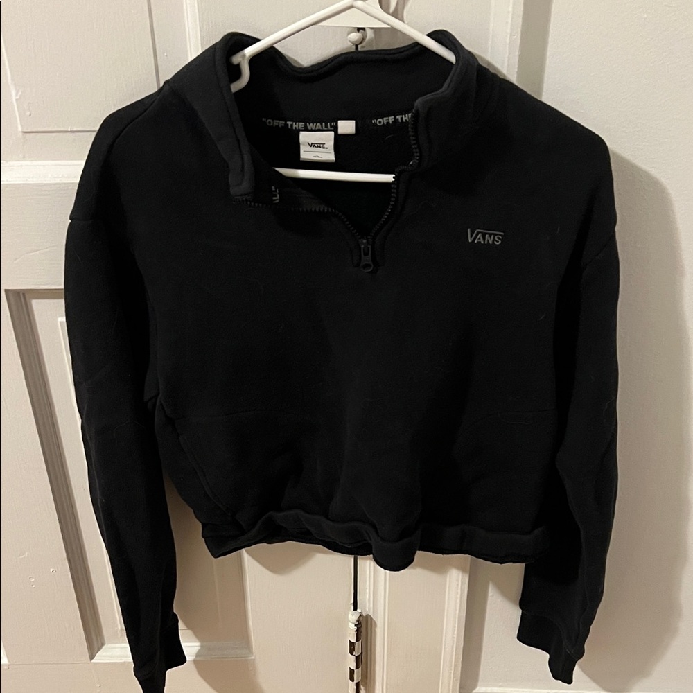 Vans Women's Black Half-Zip Sweatshirt